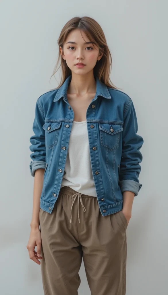 Linen Pants + Denim Jacket