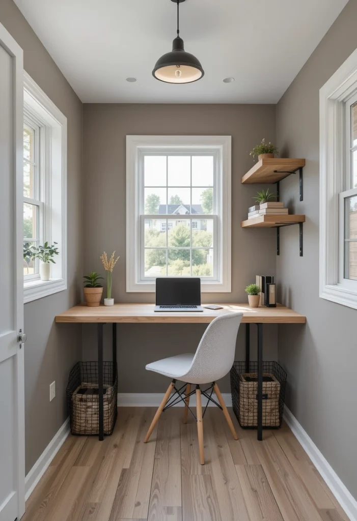 Taupe Workspace Nook