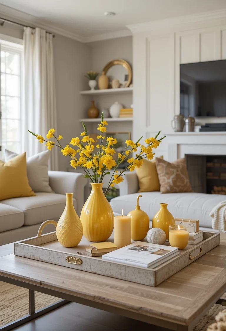 Neutral and Yellow Contemporary Living Rooms: 14 Bright Ideas That Feel Fresh and Welcoming