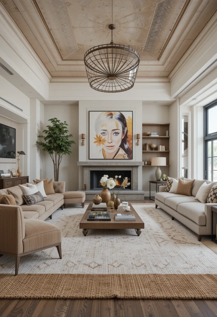 Layered Rugs for Added Depth