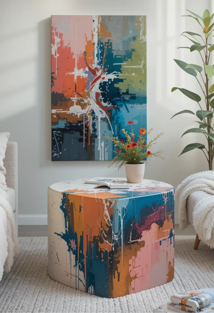 Hand-Painted Abstract Art