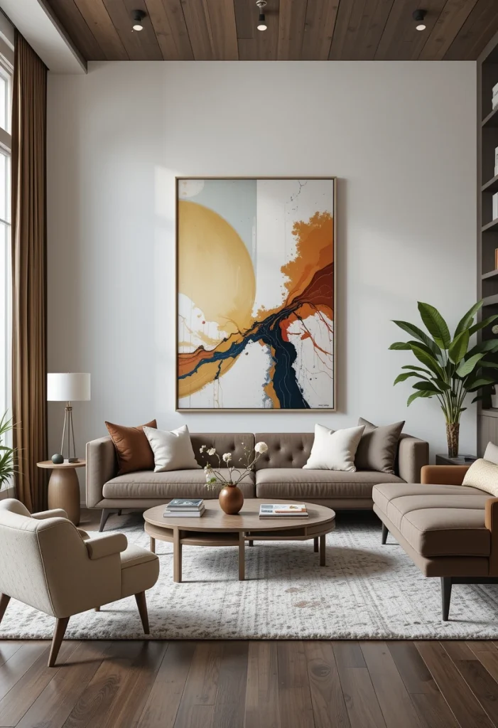Oversized Artwork as a Focal Point