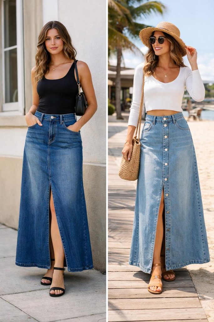 Maxi Denim Skirt