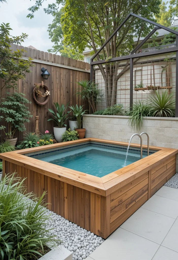Wood-Framed Plunge Pool