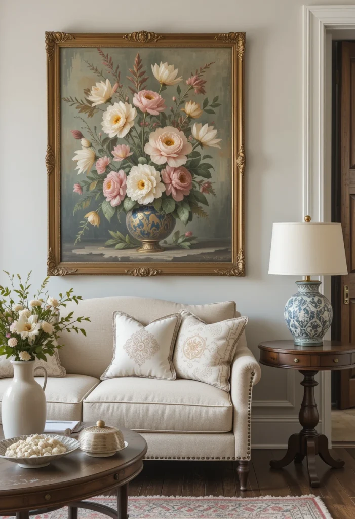 Vintage Floral Oil Paintings