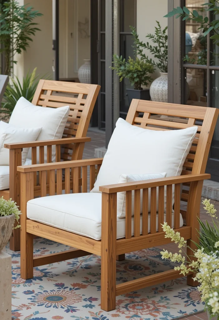 Acacia Wood Lounge Chair