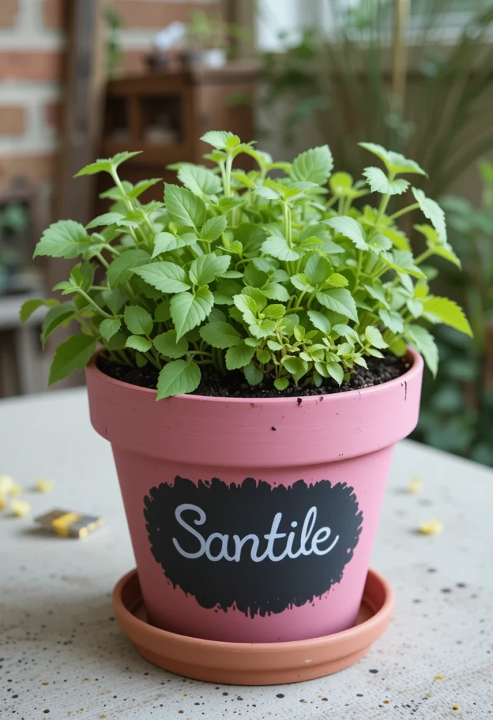 Chalkboard Painted Pots