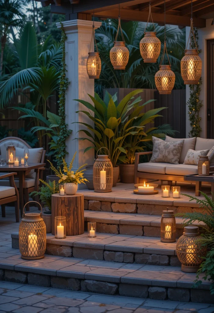 Lanterns with Tropical Flair