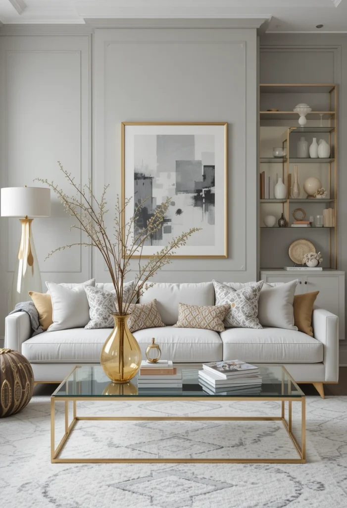 Glass and Gold Decor Pieces