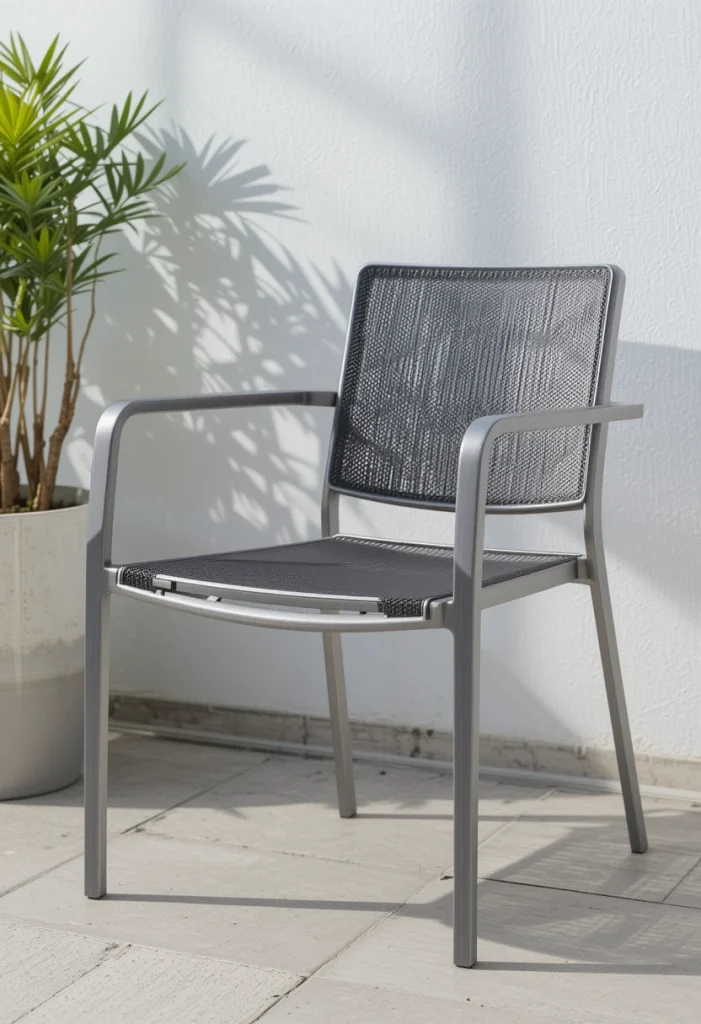 Aluminum Frame Mesh Dining Chair