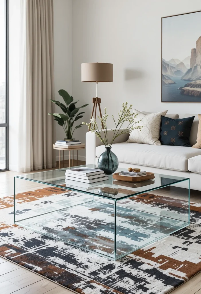 Glass Coffee Table for an Open Feel