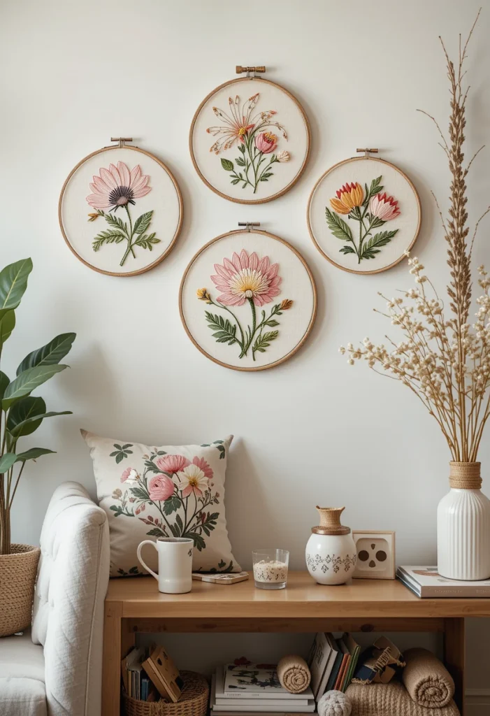 Floral Embroidery Hoops
