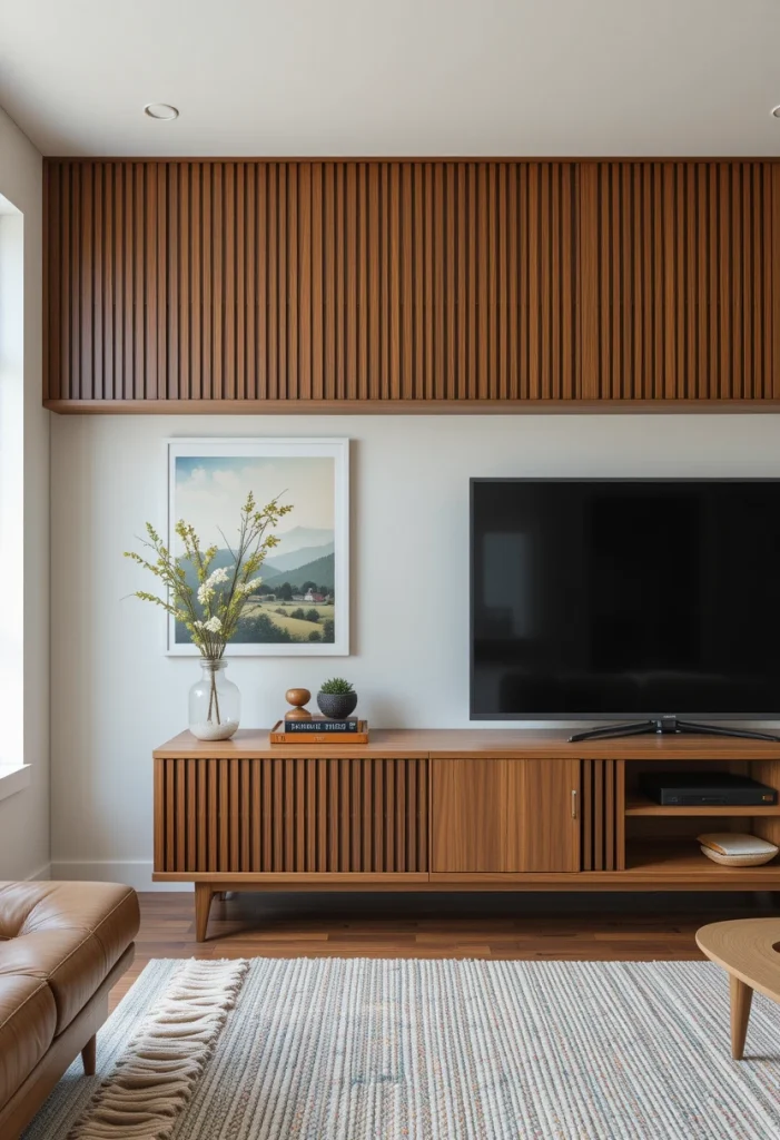 Retro-Inspired Slatted Wood Design