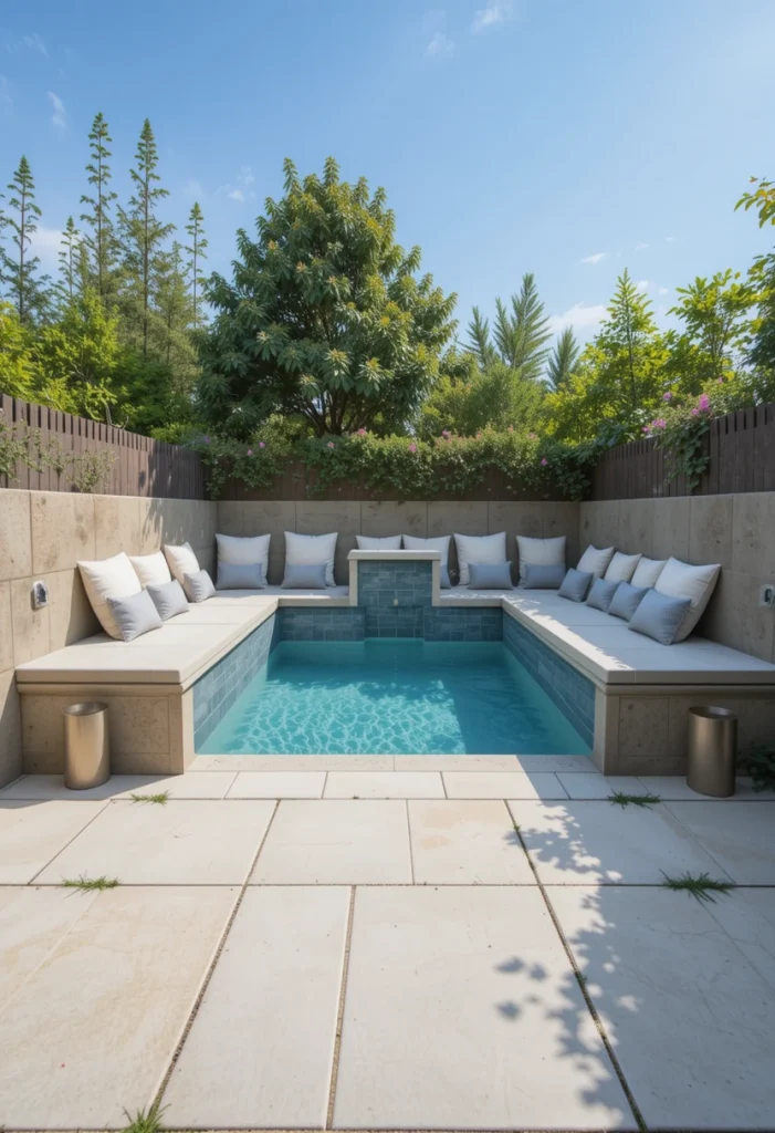 Plunge Pool with Built-In Seating