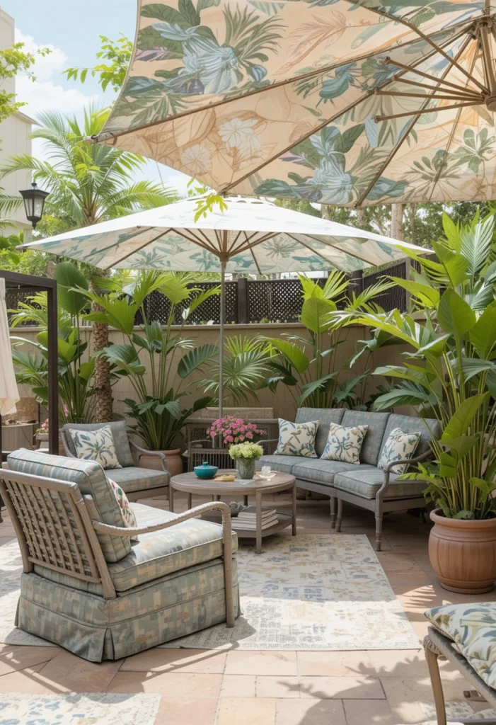 Shade with Tropical Fabrics