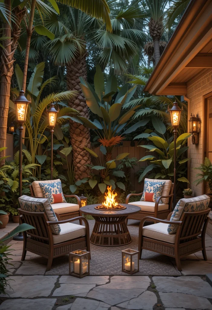 Tiki Torches for a Resort Feel