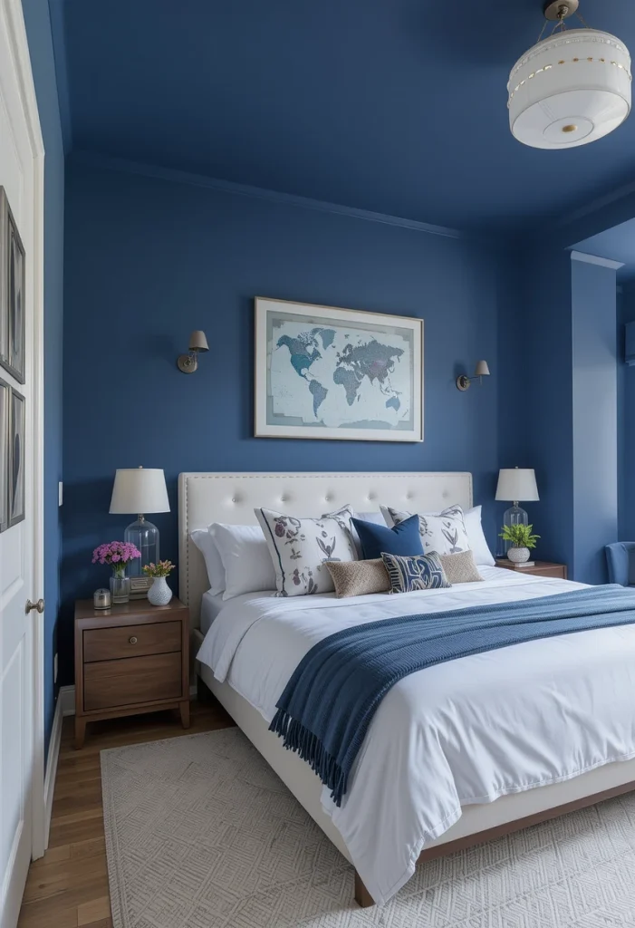 Indigo Ceiling for a Bold Statement