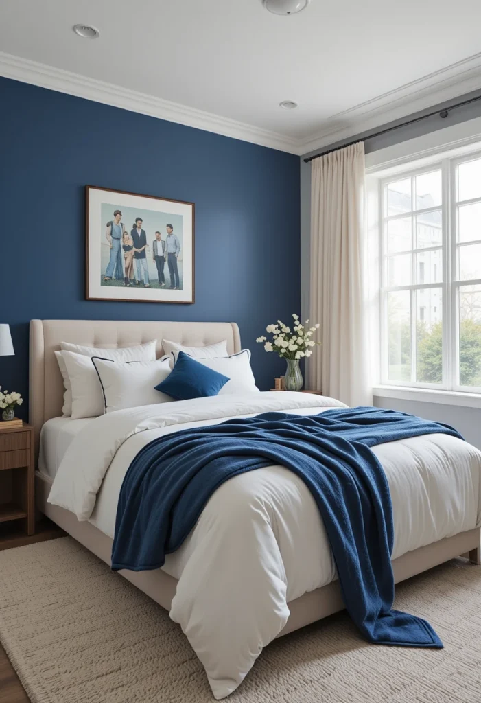 Indigo and Cream for Soft Elegance