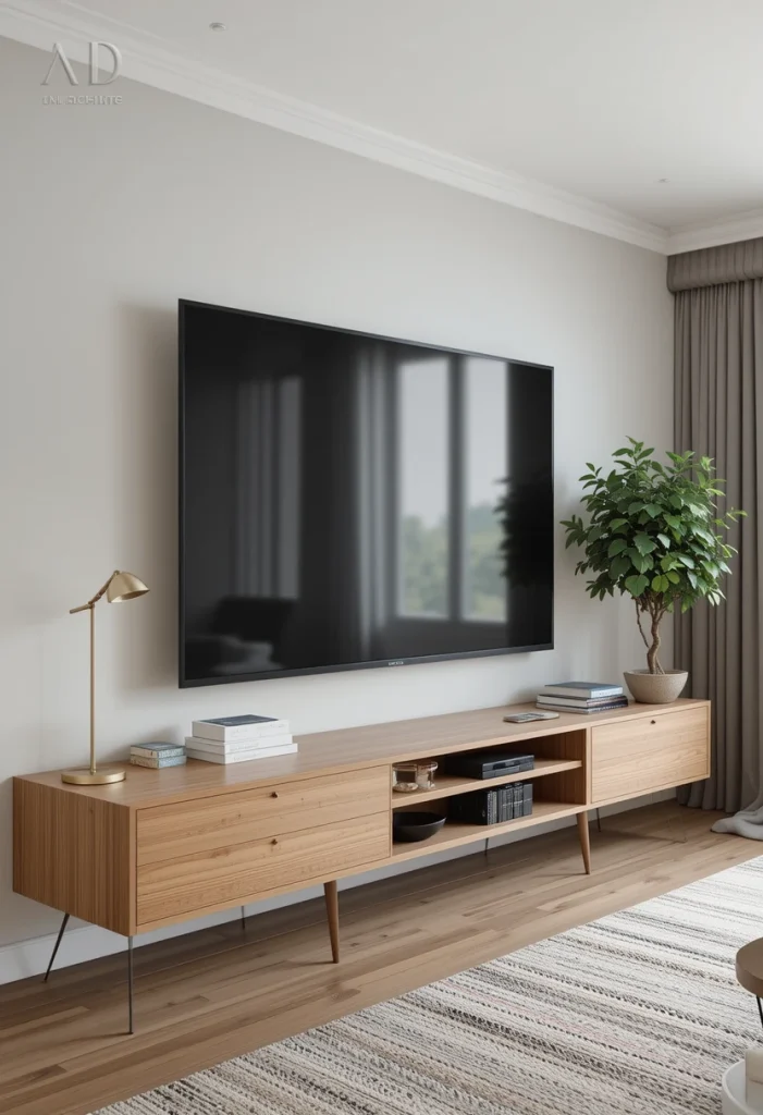 Floating Wood TV Stand