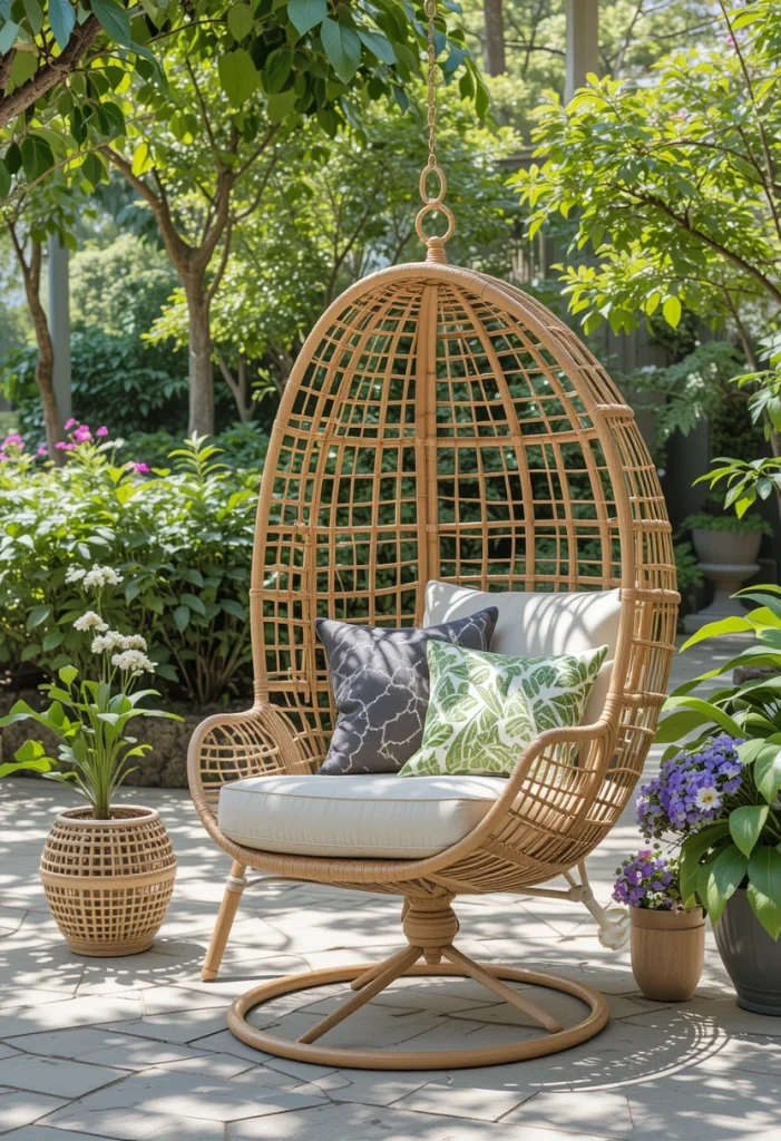 Hanging Egg Chair with Mesh Interior