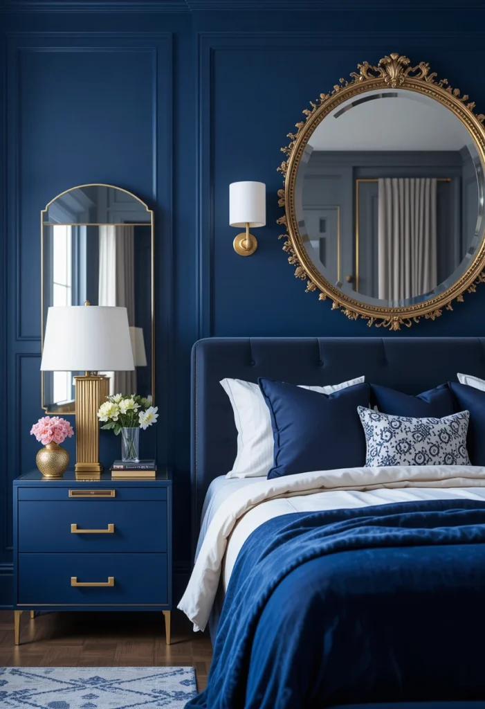 Indigo and Gold Glam Touches