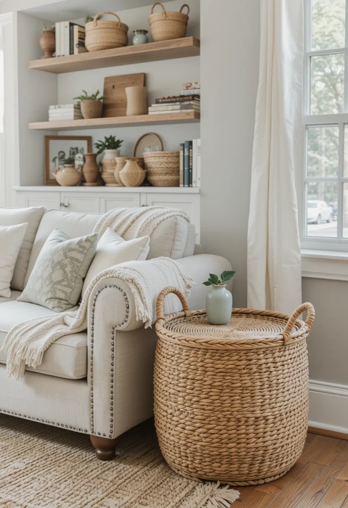 Bring In Woven Baskets For Storage