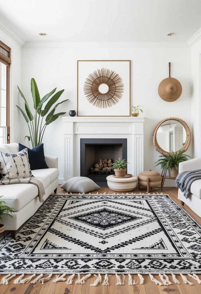 Black and White Tribal Rugs