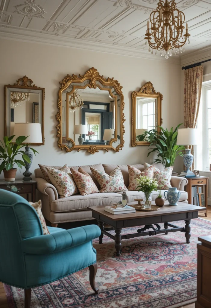 Vintage Boho Living Room With Collected Decor