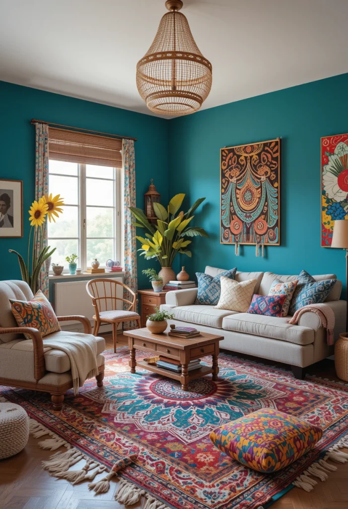 Bold Multicolor Bohemian Rugs
