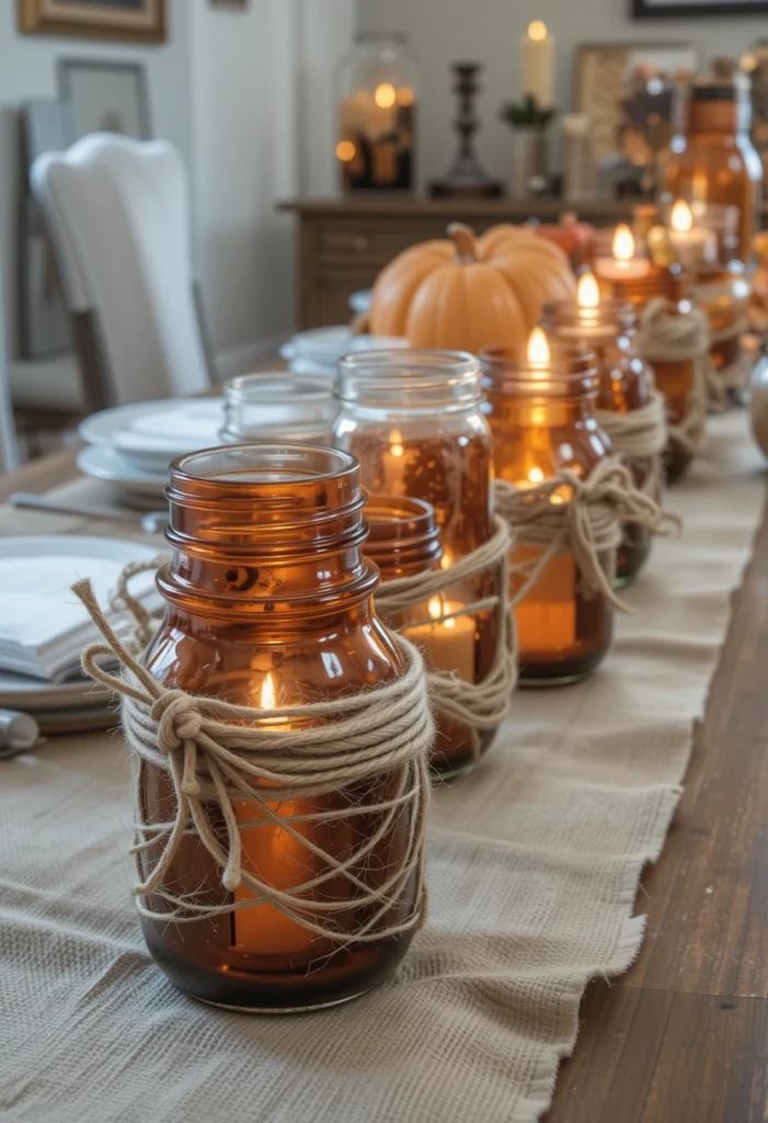 Mason Jar Candle Holders