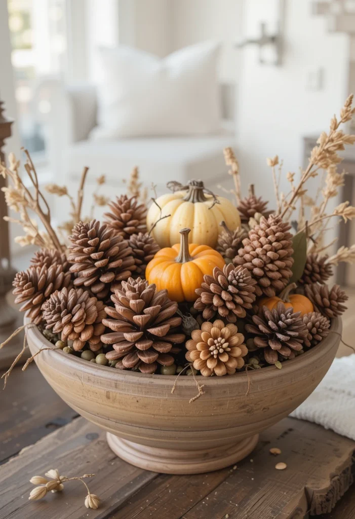 Pinecone Bowl Arrangement
