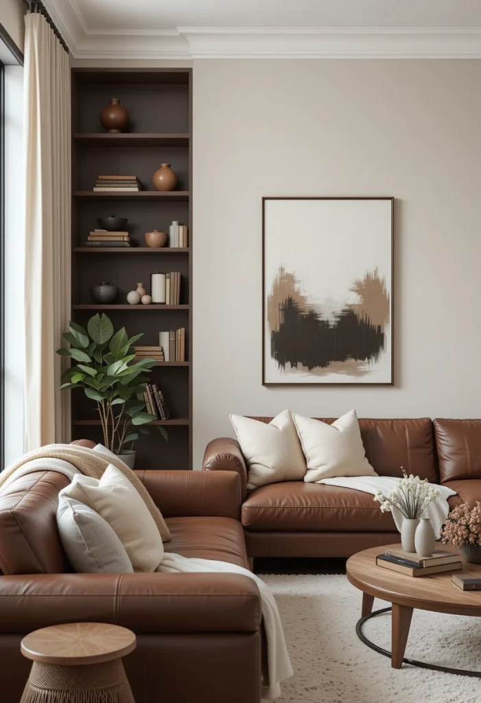 Chocolate Brown and Cream