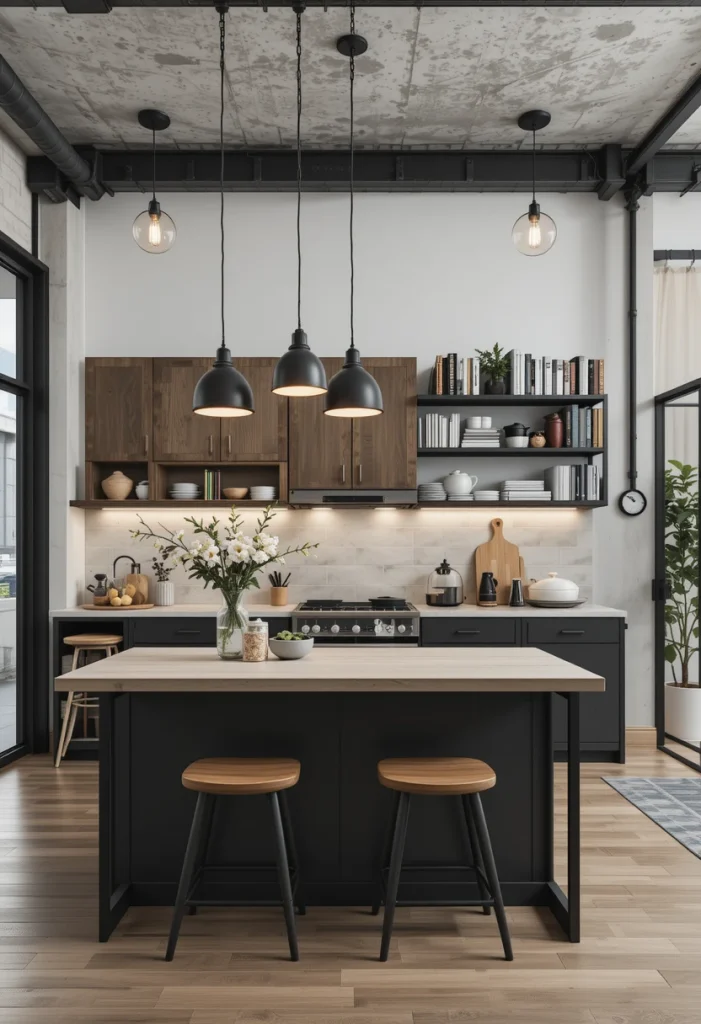 Industrial Modern Open Kitchen