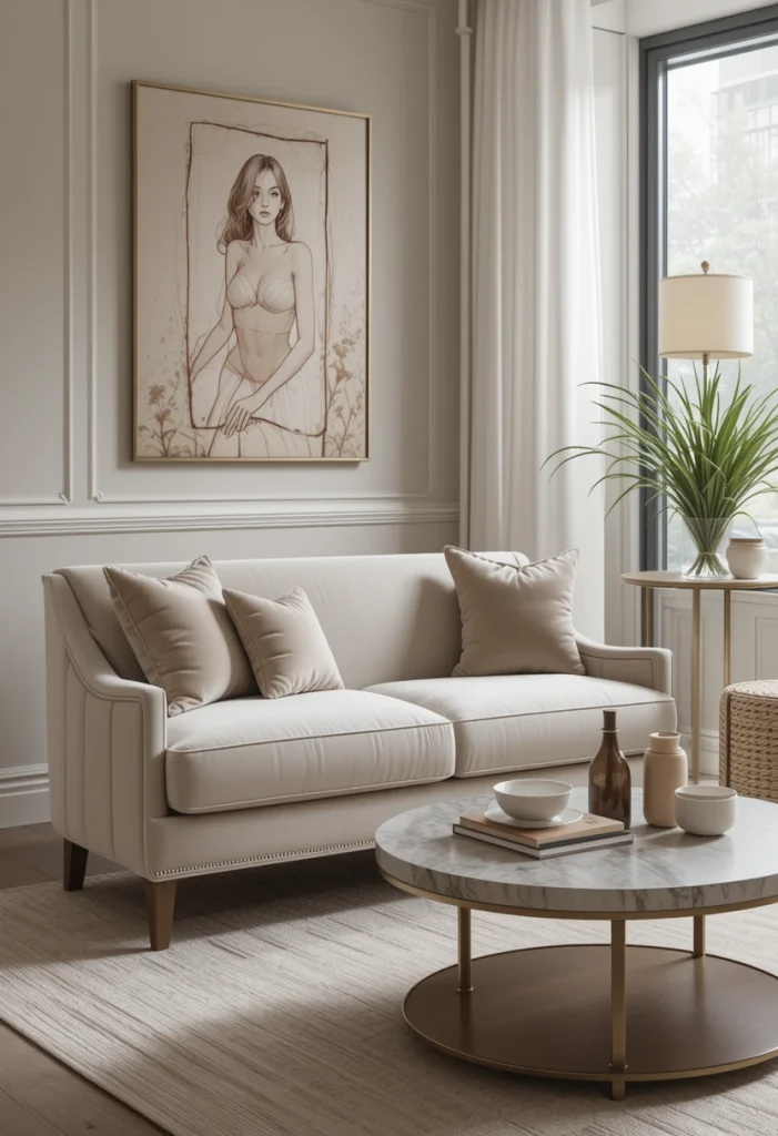 Apartment-Friendly Velvet Loveseat