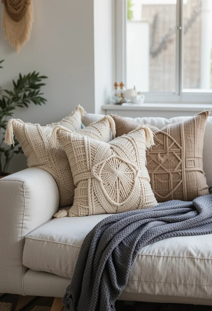 Macrame Accent Pillows