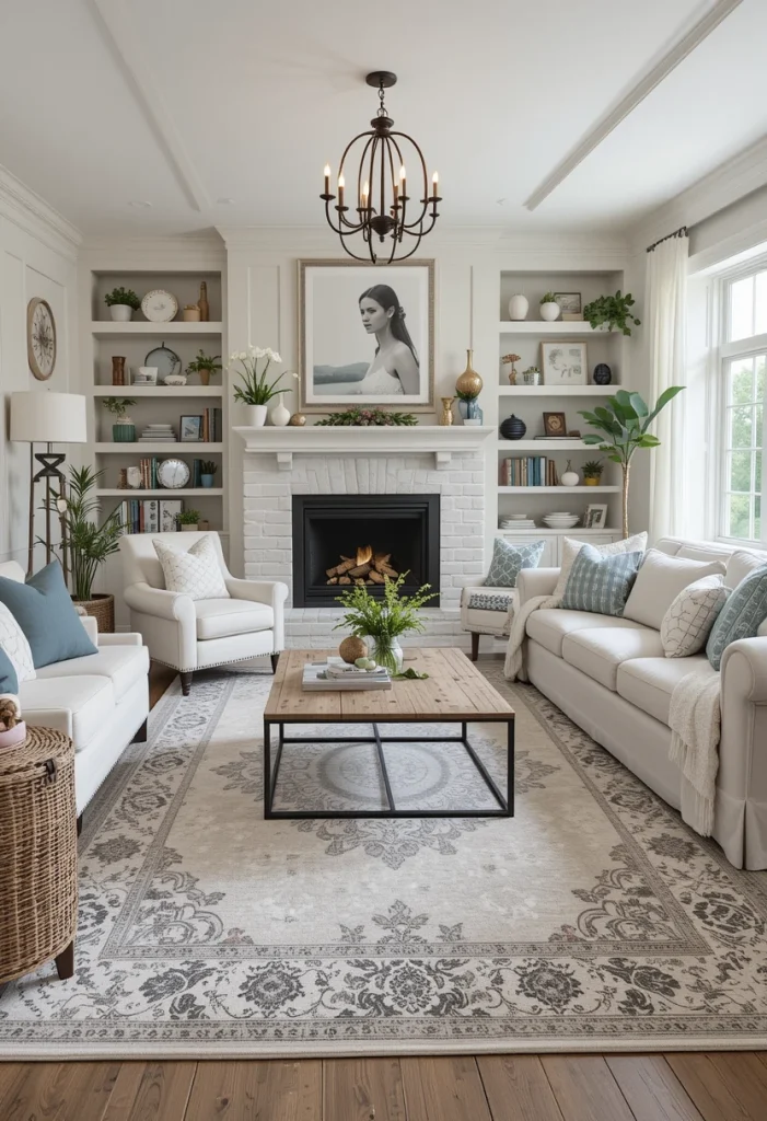 Anchor the Space With a Large Neutral Rug