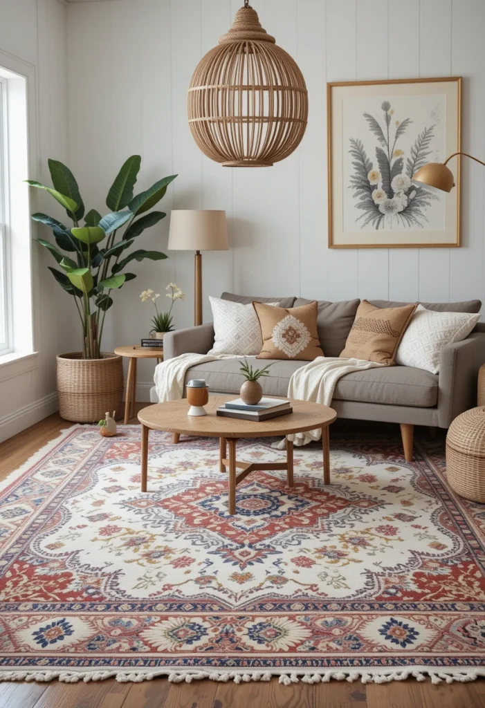 Washable Bohemian Rugs for Busy Homes