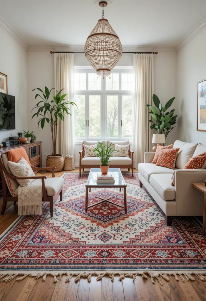 Oversized Rugs for Open Living Rooms