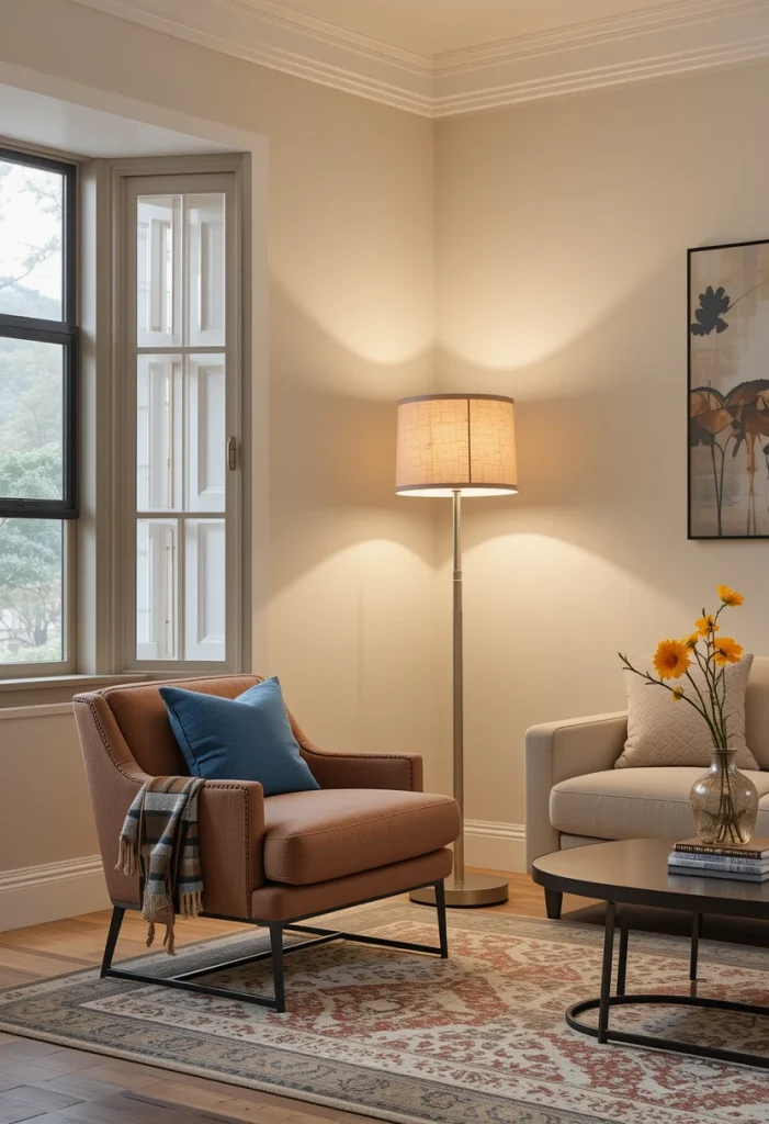 Floor Lamps with Fabric Shades