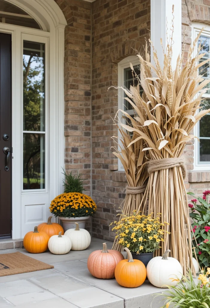 Decorate With Corn Stalks for a Farmhouse Look