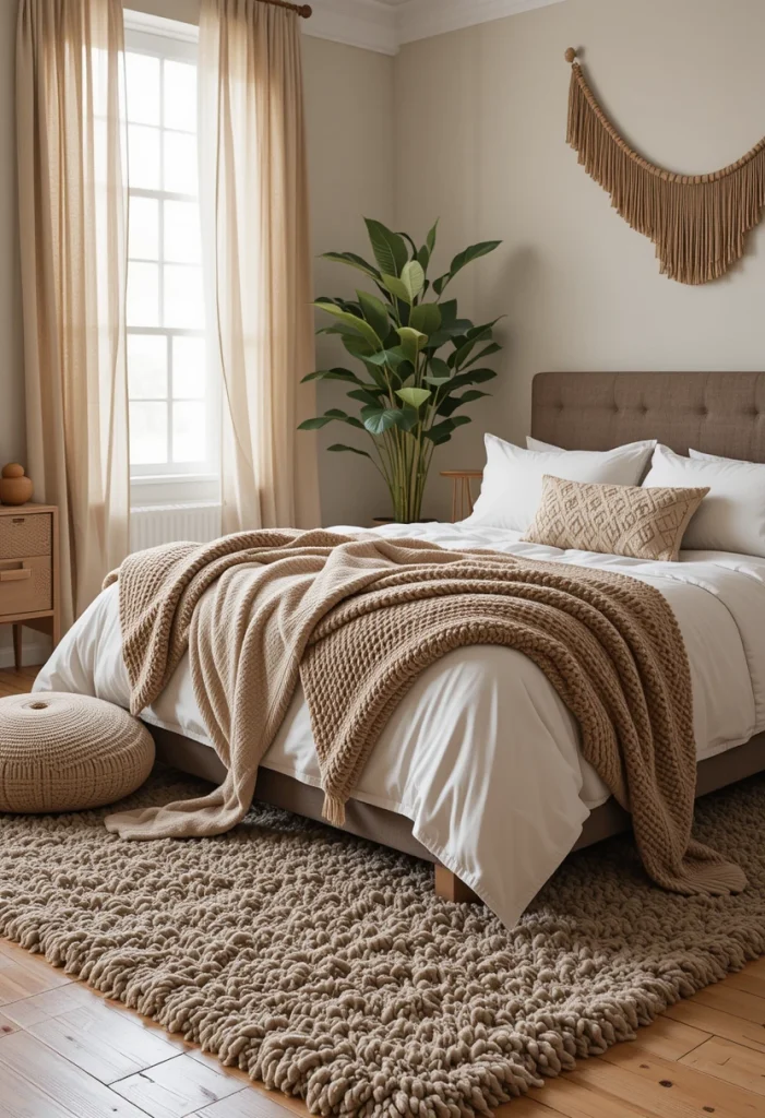 Round Bohemian Rugs for Small Spaces