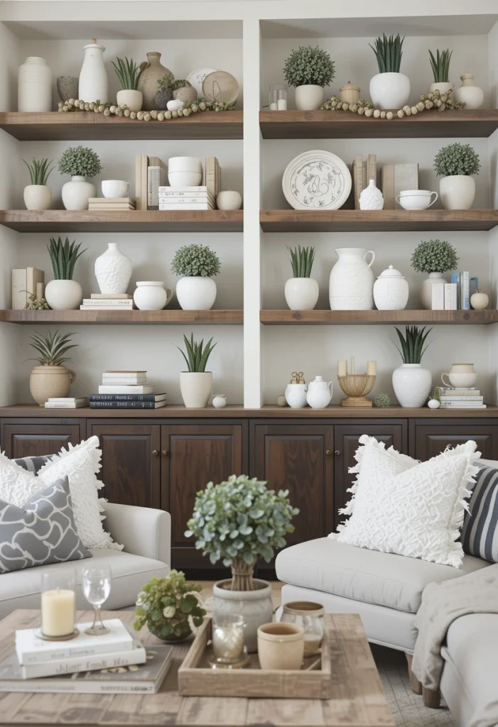 Style Open Shelves With Neutral Decor