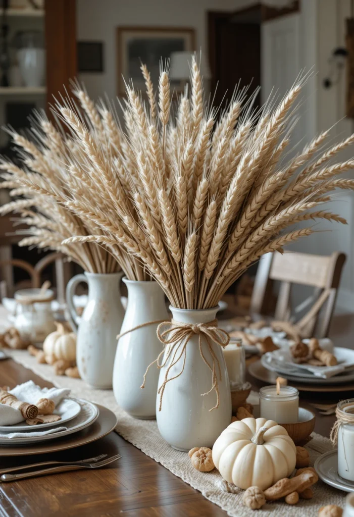 DIY Wheat Bundle Centerpieces