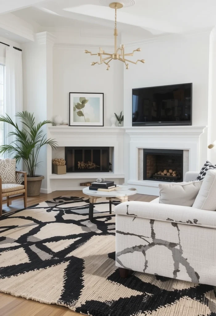 Black and White Geometric Weave