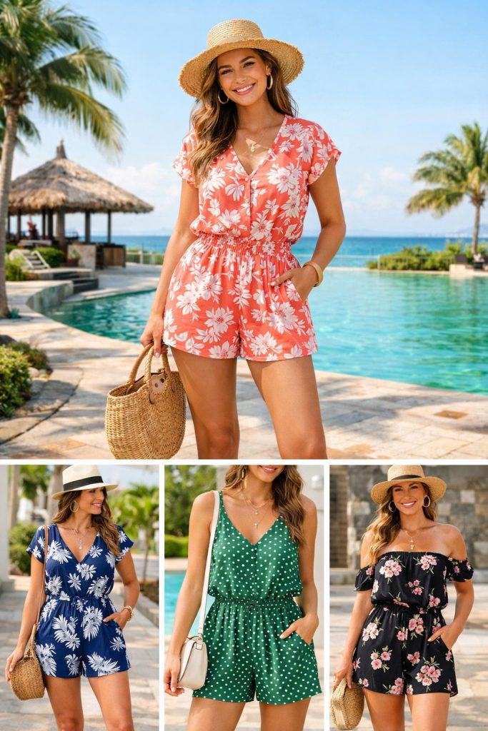 Romper with Elastic Waist