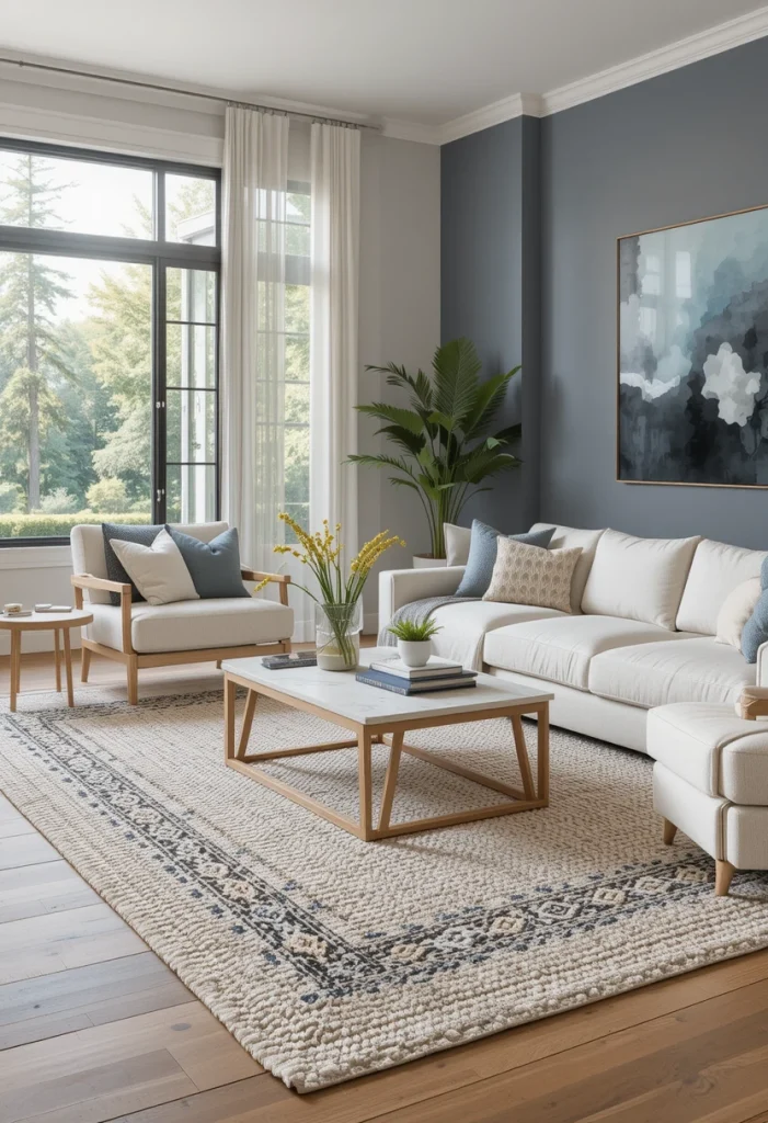 Layered Rug Look