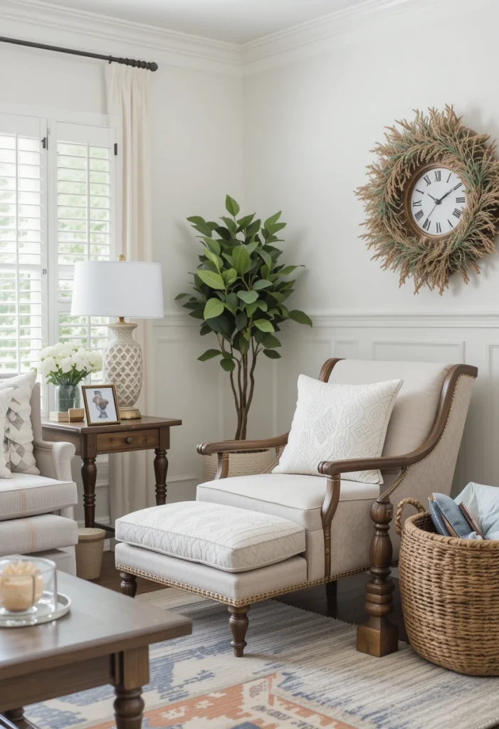 Create a Farmhouse Corner With Accent Chairs