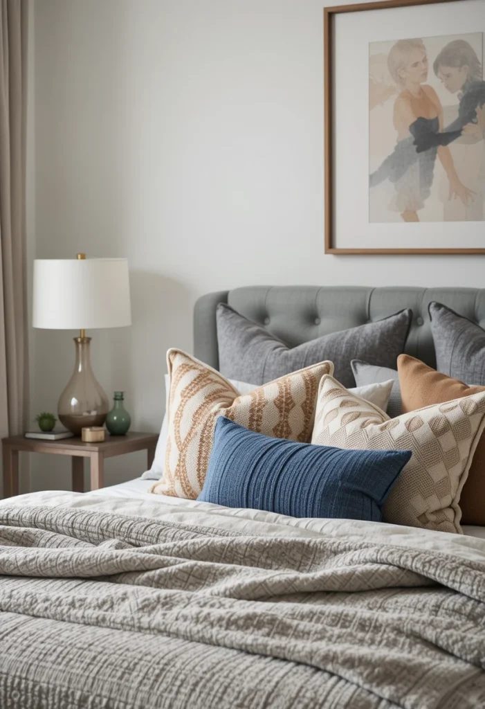 Layered Throw Pillows for Extra Comfort
