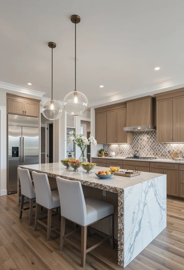 Large Open Concept Luxe Kitchen