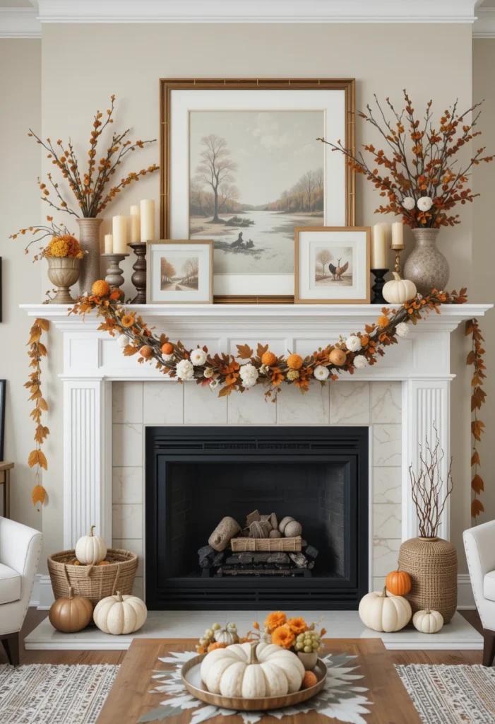 Style a Fireplace Mantel for the Season